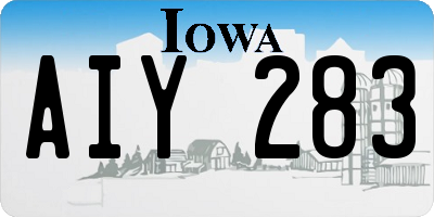 IA license plate AIY283
