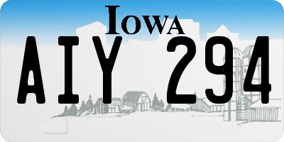 IA license plate AIY294