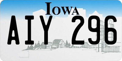 IA license plate AIY296