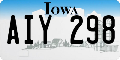IA license plate AIY298