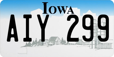 IA license plate AIY299