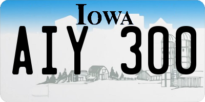 IA license plate AIY300