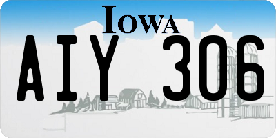 IA license plate AIY306