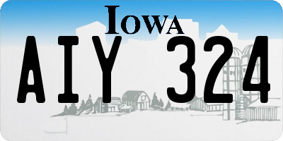 IA license plate AIY324