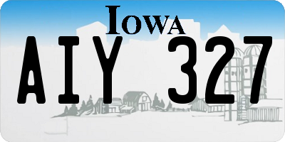 IA license plate AIY327