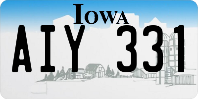 IA license plate AIY331