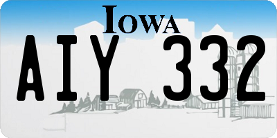 IA license plate AIY332