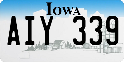 IA license plate AIY339
