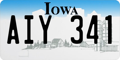 IA license plate AIY341