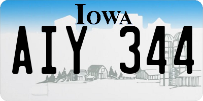 IA license plate AIY344