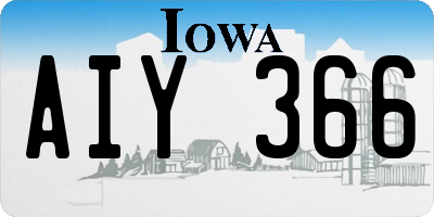 IA license plate AIY366