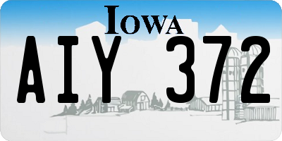IA license plate AIY372