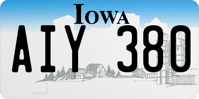 IA license plate AIY380
