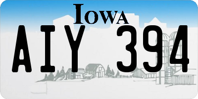 IA license plate AIY394