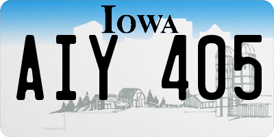 IA license plate AIY405