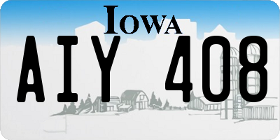 IA license plate AIY408