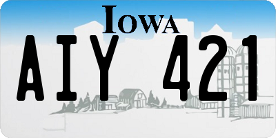 IA license plate AIY421