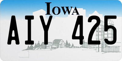 IA license plate AIY425