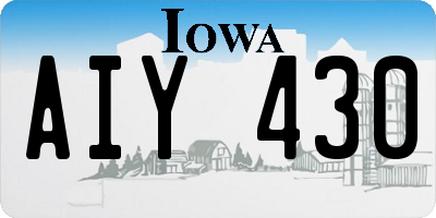 IA license plate AIY430
