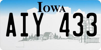 IA license plate AIY433