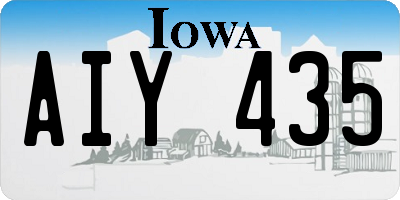 IA license plate AIY435
