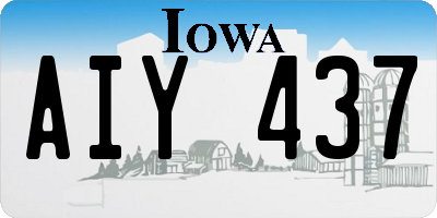 IA license plate AIY437