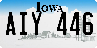 IA license plate AIY446
