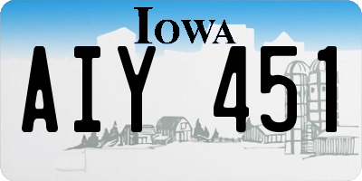 IA license plate AIY451