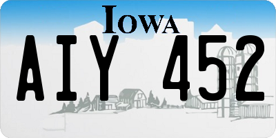 IA license plate AIY452