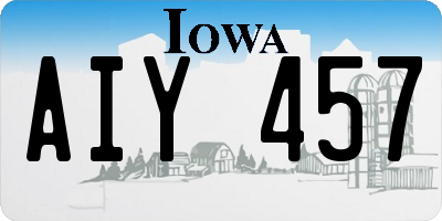 IA license plate AIY457