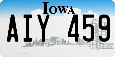 IA license plate AIY459