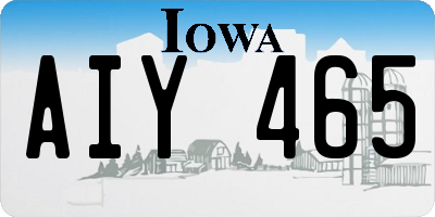 IA license plate AIY465