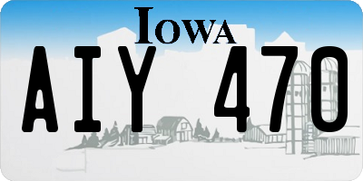 IA license plate AIY470