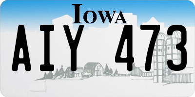 IA license plate AIY473