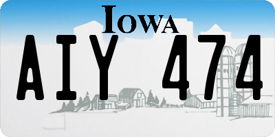 IA license plate AIY474