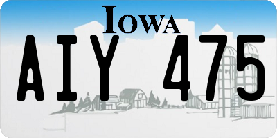 IA license plate AIY475