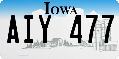 IA license plate AIY477