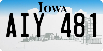 IA license plate AIY481