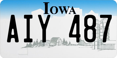 IA license plate AIY487