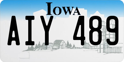 IA license plate AIY489