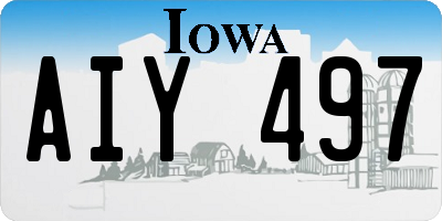 IA license plate AIY497