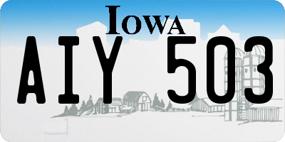 IA license plate AIY503
