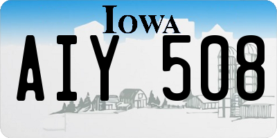 IA license plate AIY508