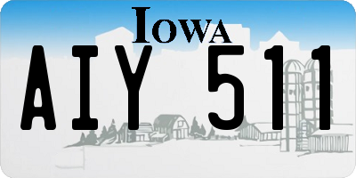 IA license plate AIY511