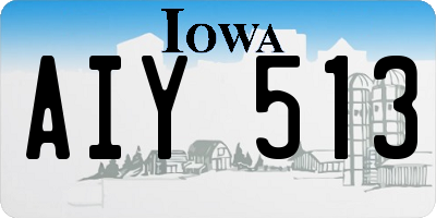 IA license plate AIY513