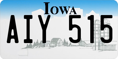 IA license plate AIY515