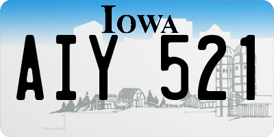 IA license plate AIY521