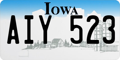 IA license plate AIY523