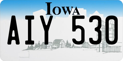 IA license plate AIY530