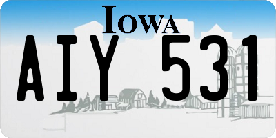 IA license plate AIY531